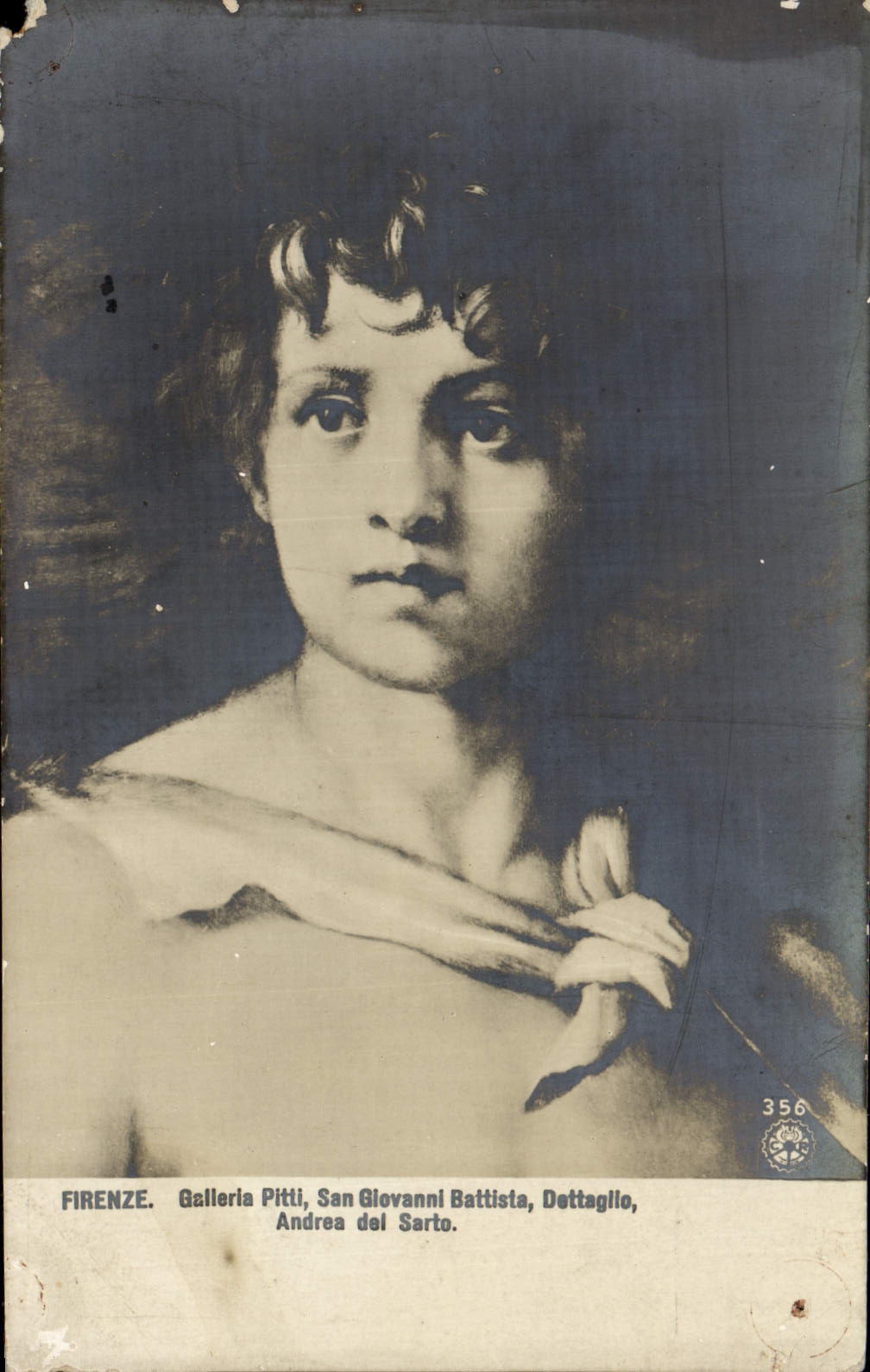 VINTAGE POSTCARD Firenze Galleria Pitti San Glevannl Battista Dattaglle Andrea of Sarto