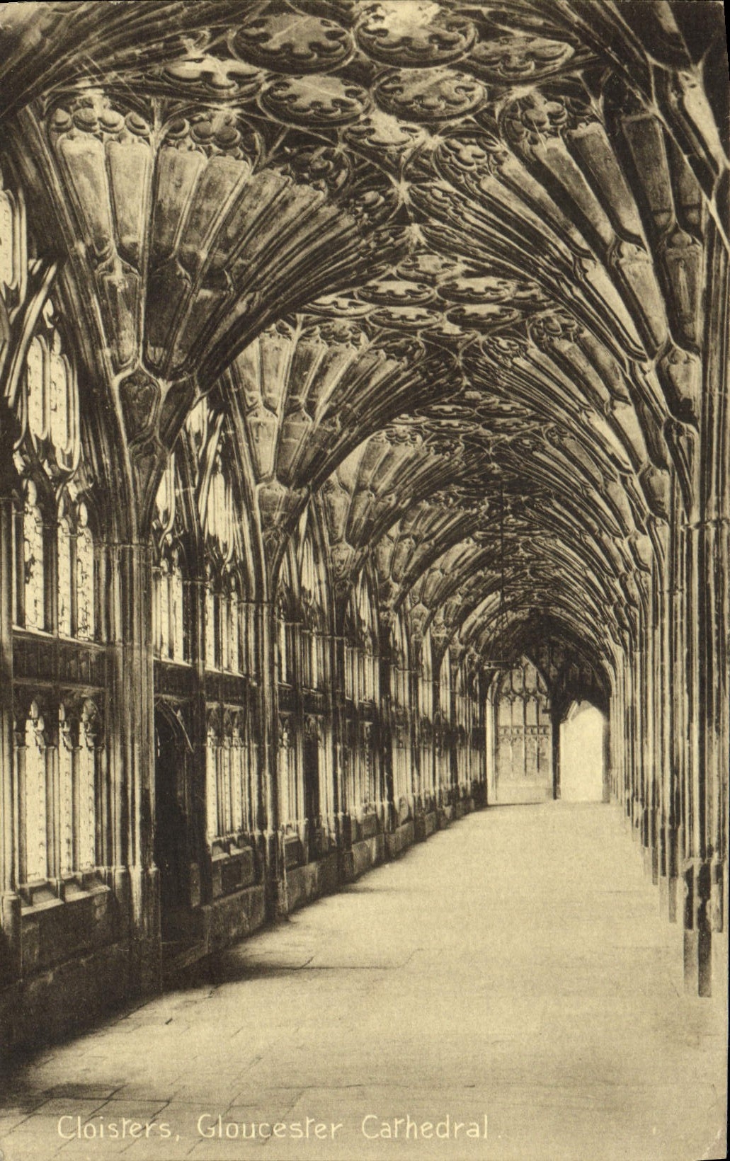 VINTAGE POSTCARD Cloisters Gloucester Cathedral