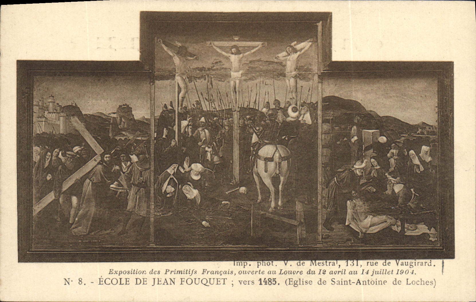 VINTAGE POSTCARD School Of Jean Fouquet Church of Saint Antoine of loaches