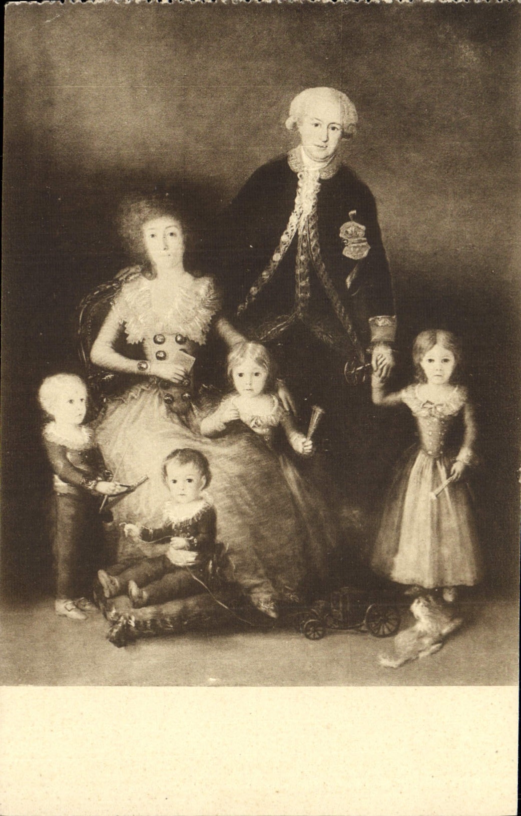 VINTAGE POSTCARD Goya Museo del Prado the familia del Duque de Osuna