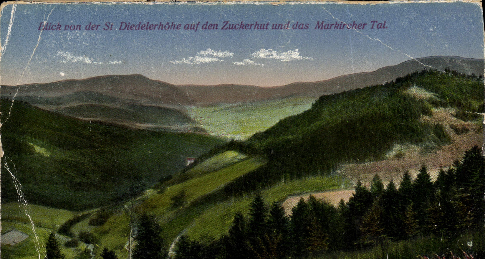 CPA St Diedeterhohe auf den Zuckerhut und das Markircher Tal
