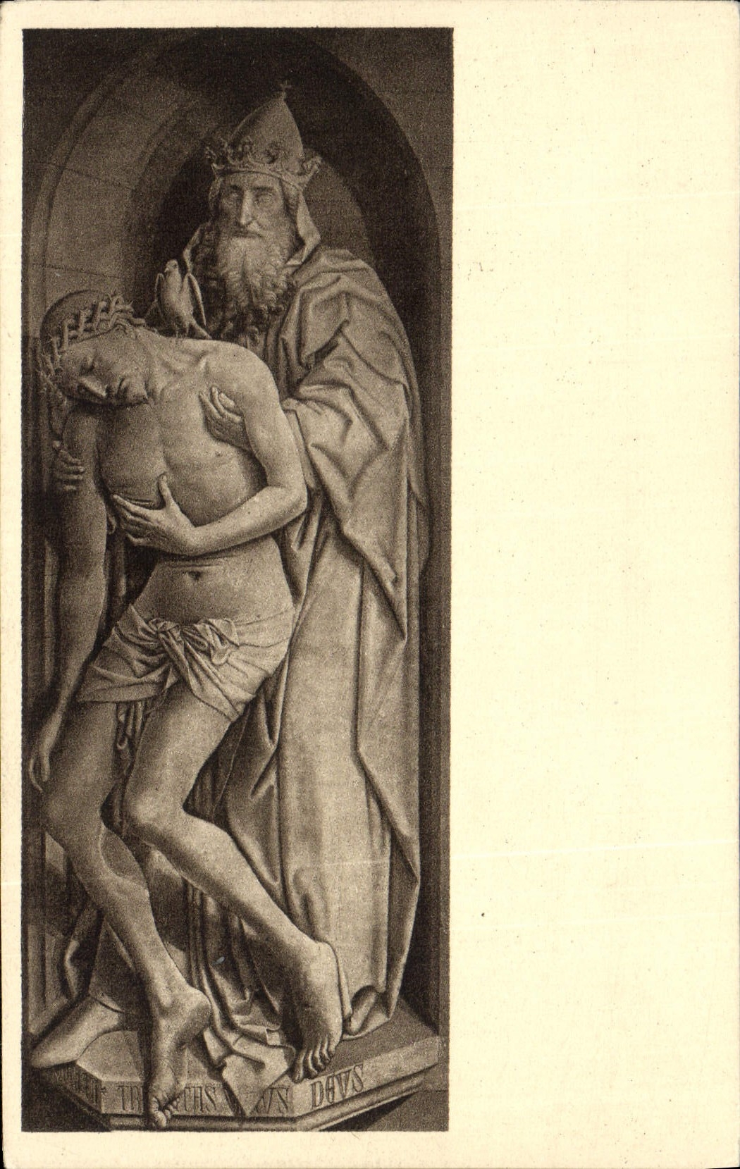 VINTAGE POSTCARD Meister Von Flemalie Heilige Dreieinigkeit