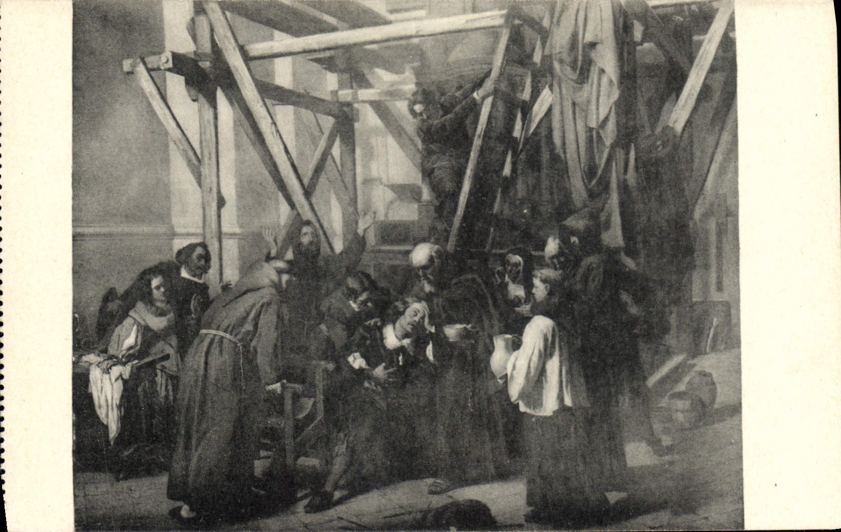 VINTAGE POSTCARD Cuadro of Shoeing Cida de Murillo Cadiz