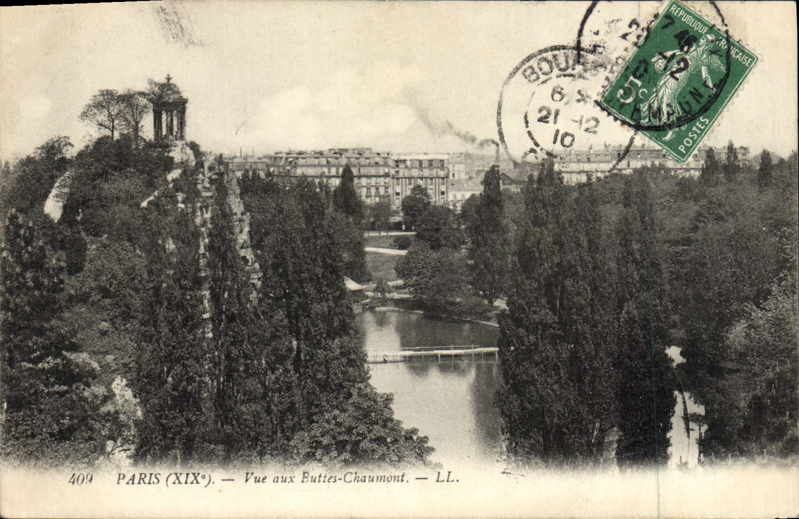 VINTAGE POSTCARD Paris Seen With the Chaumont Hillocks