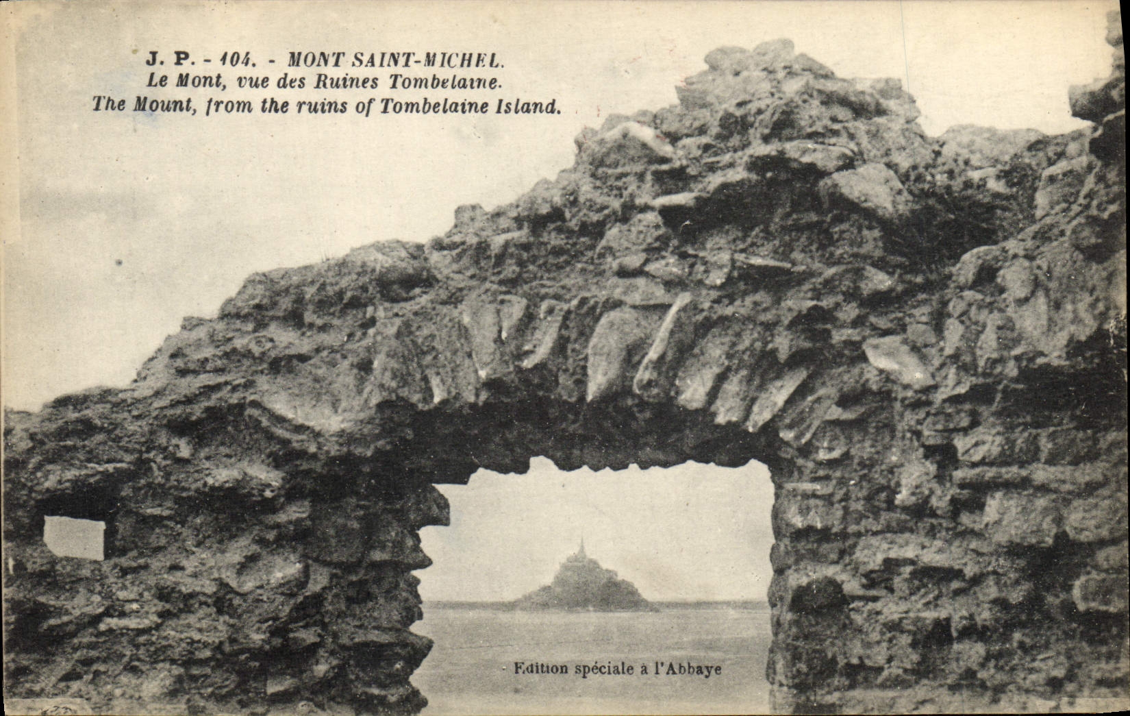 VINTAGE POSTCARD Mont Saint Michel the Mount Seen of the Tombelaine Ruins