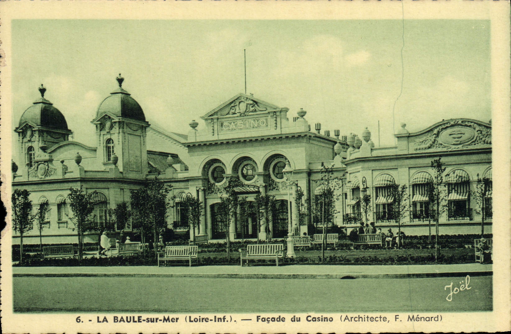 VINTAGE POSTCARD La Baule On Sea Frontage of the Casino