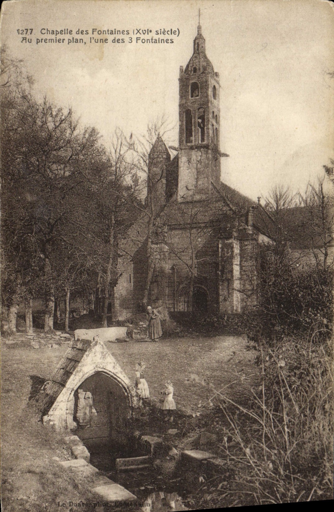 VINTAGE POSTCARD Ars Chapette of the Fountains One of the 3 fountains
