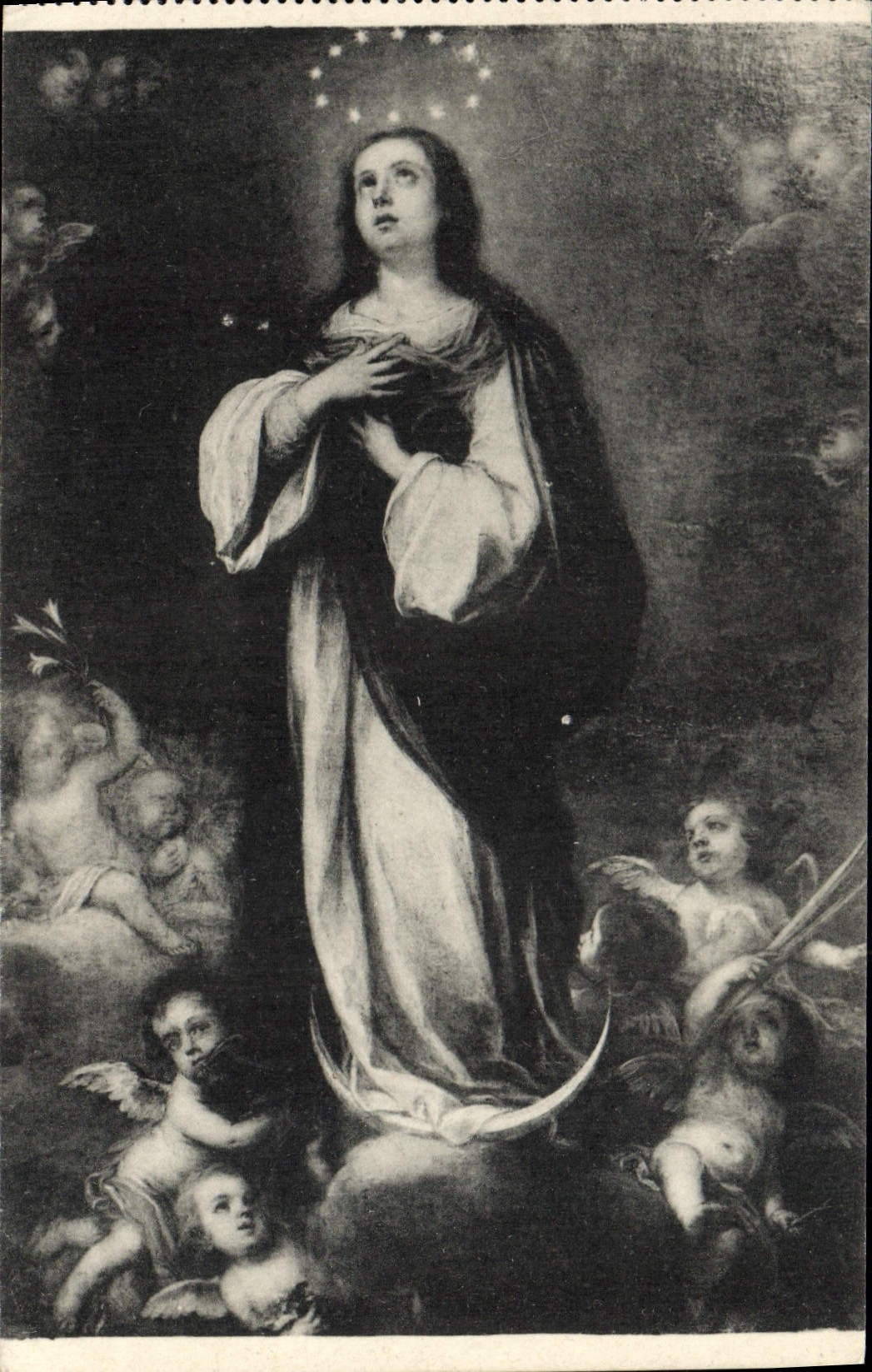 VINTAGE POSTCARD Cadiz Cuadro de Murilla Convento de Capuchinos