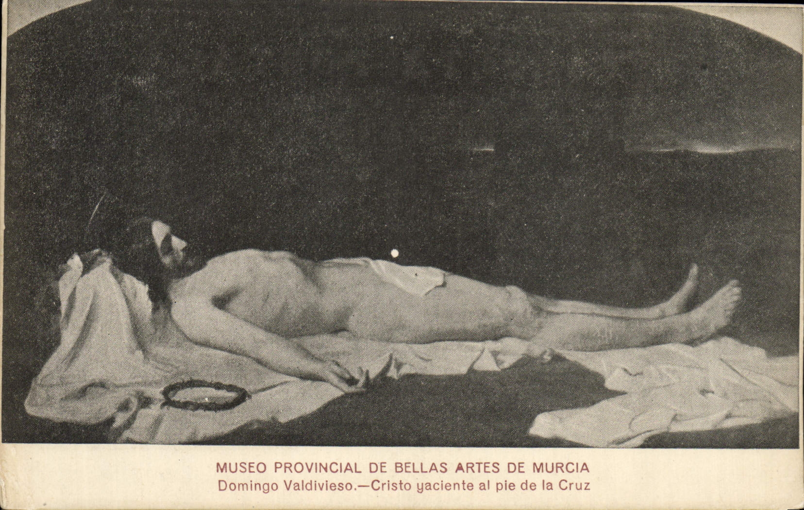 VINTAGE POSTCARD Museo Provincial Of Bleated Artes De Murcia Domingo Valdivieso Cristo