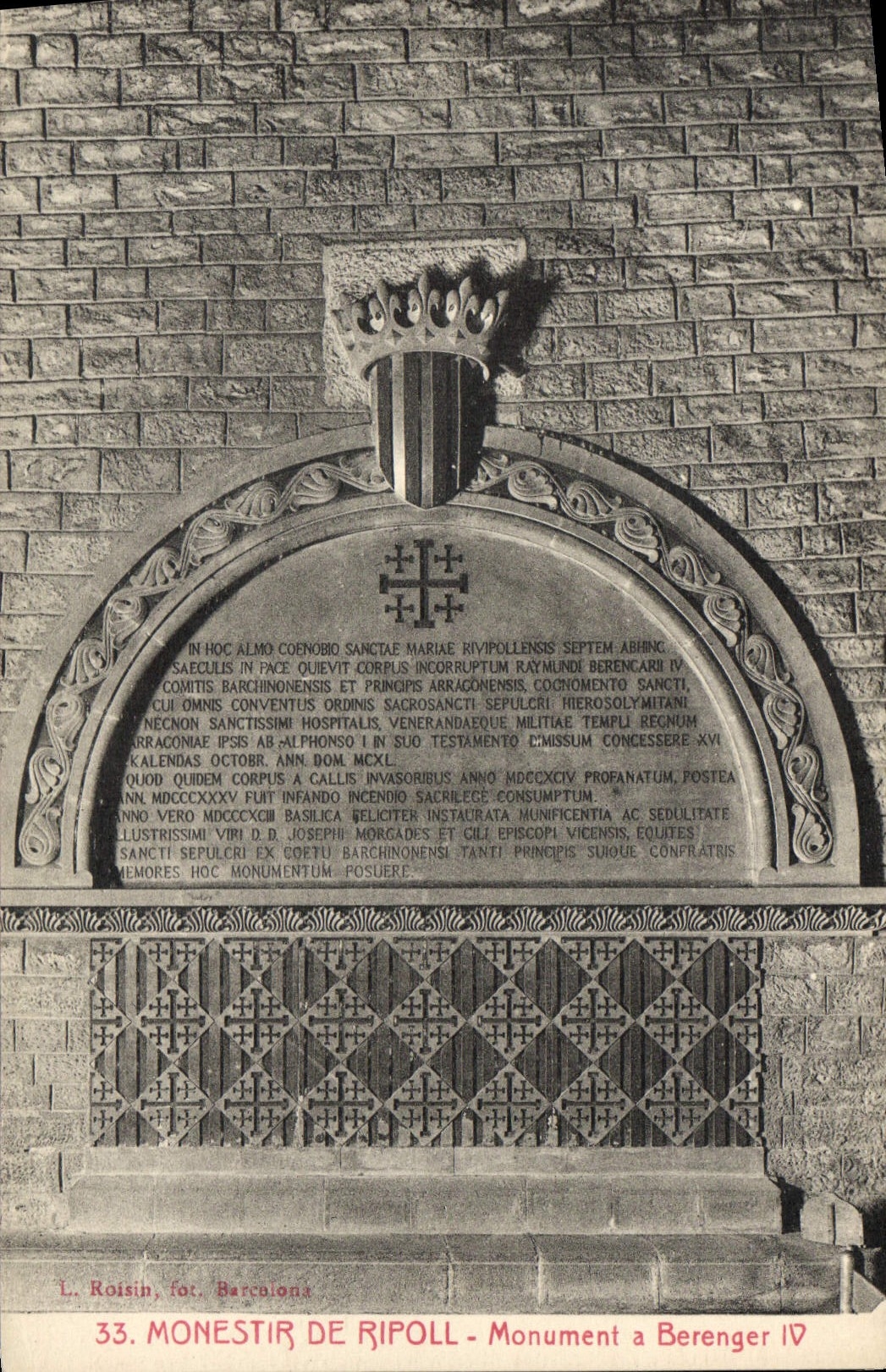 CPA Monestir De Ripoll Monument A Berenger