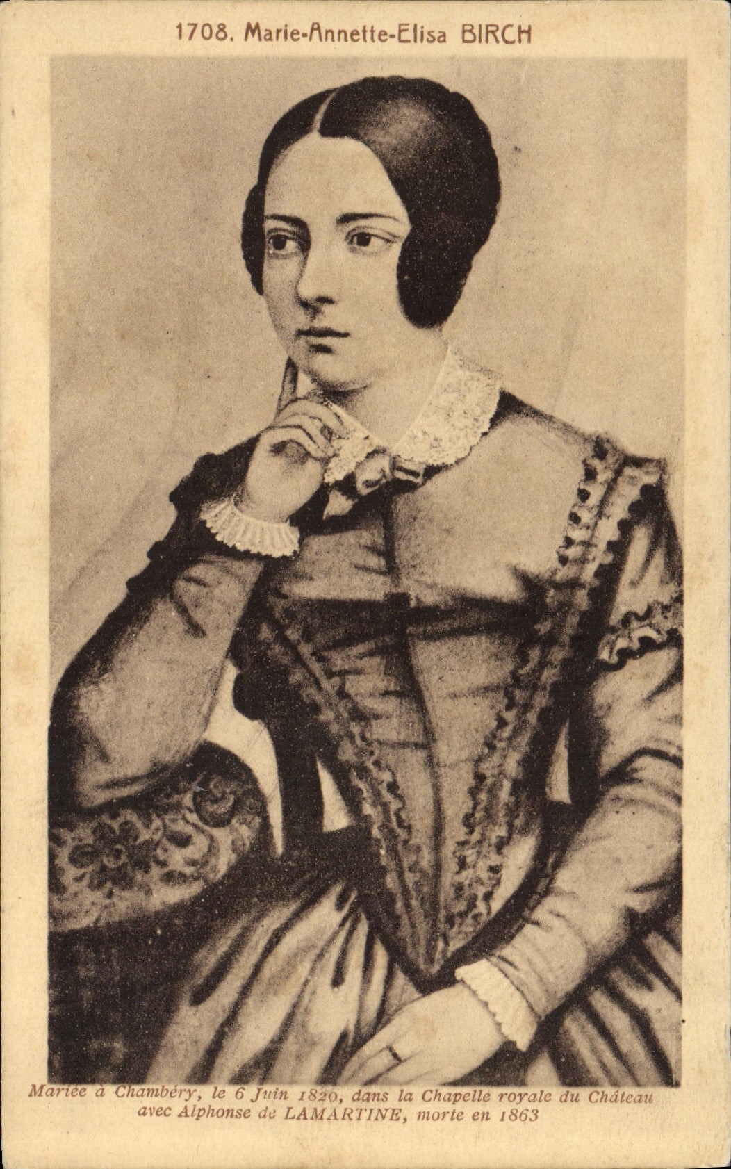 VINTAGE POSTCARD Marie Annette Elisa Birch Maree has Chambéry