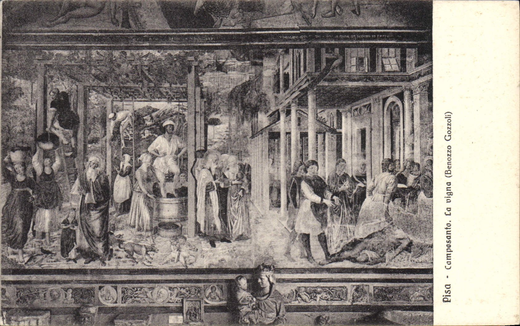 VINTAGE POSTCARD Camposanto Vigna Benozzo Gozzoli Rammed