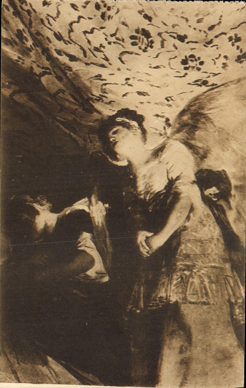 VINTAGE POSTCARD Goya Packs up De Los Arcangeles Lado Izquierdo