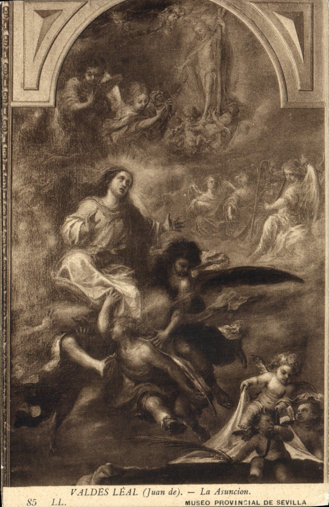 VINTAGE POSTCARD Valdes Leal Asuncion Museo Provincial De Sevilla