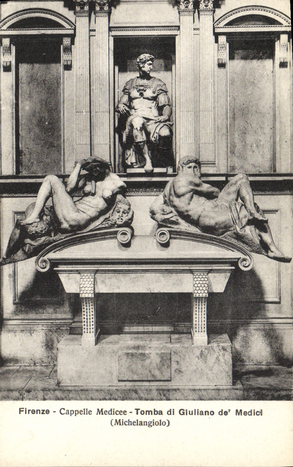 Di Juliano De Medici de la POSTAL de la VENDIMIA de Firenze Cappelle Medicee Fell