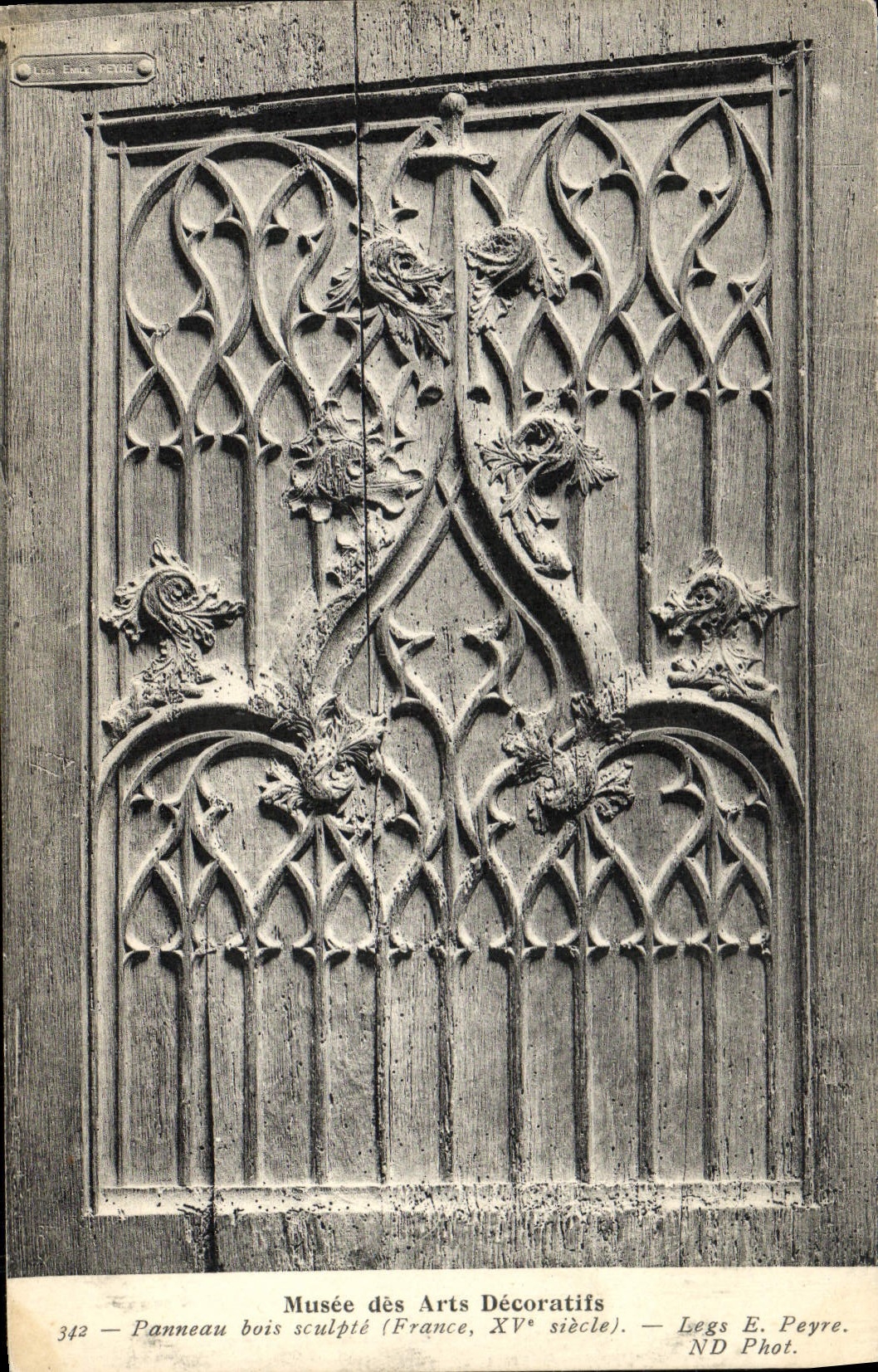 CPA Musee Des Arts Decoratifs Panneau Bois Sculpte
