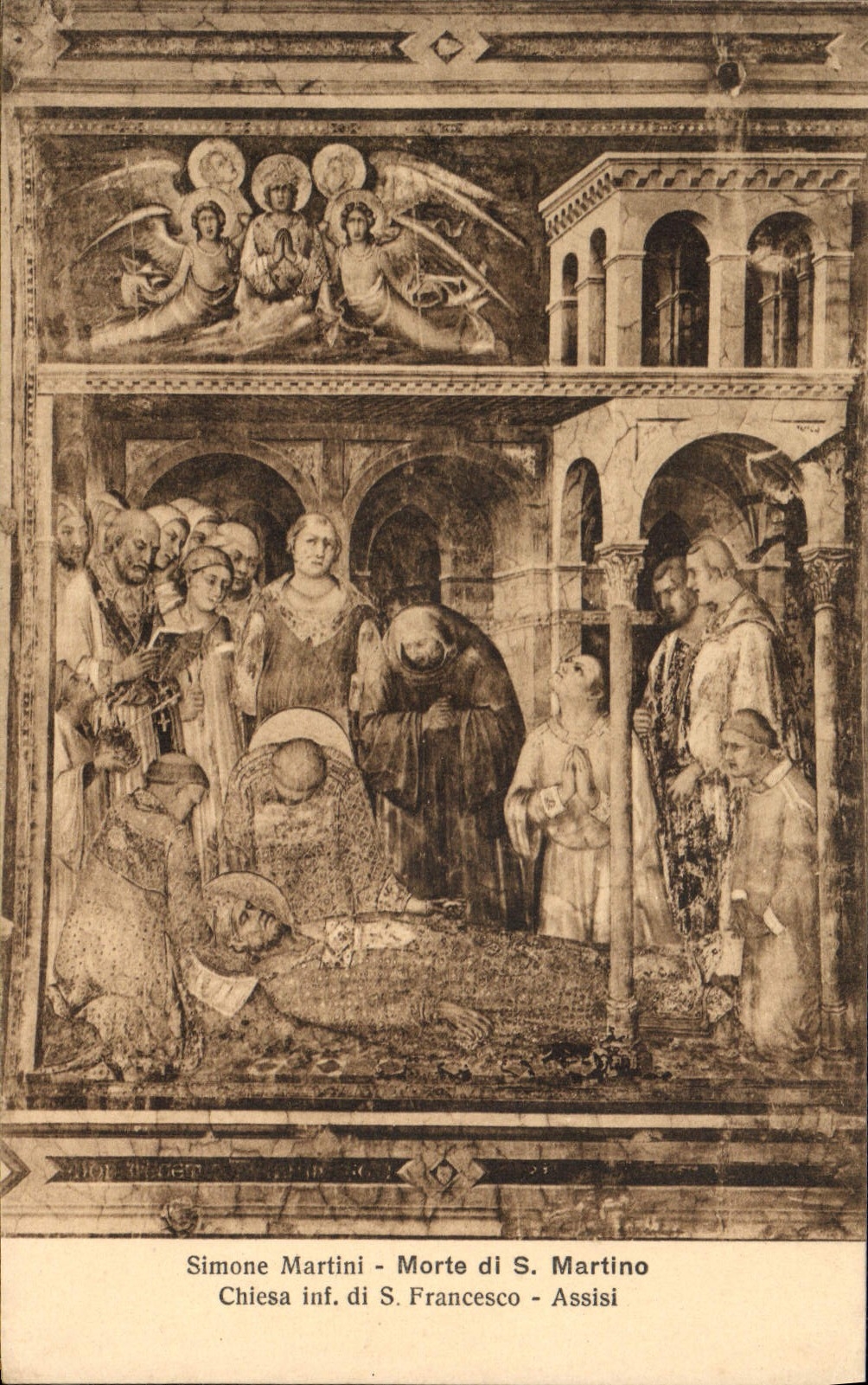 VINTAGE POSTCARD Simone Martini Dead Di S Martino Chiesa Inf Di S Francesco Assisi