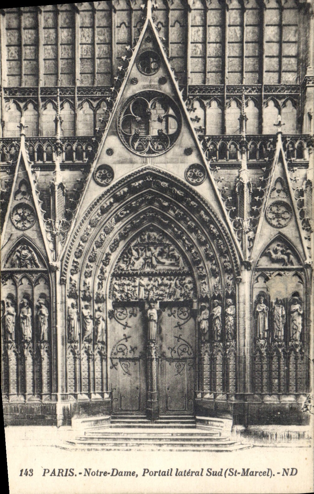 VINTAGE POSTCARD Paris Our Dane Side Gate Southern St Marcel