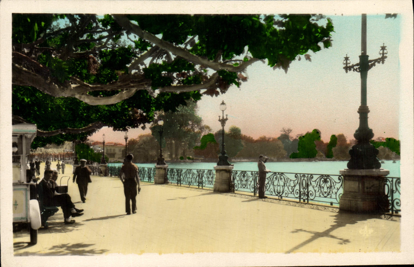 POSTAL MODERNA Enghien les Bains la caminata de Jetés