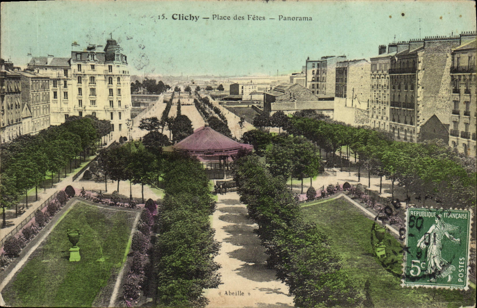 CPA Clichy Place Des Fetes Panorama