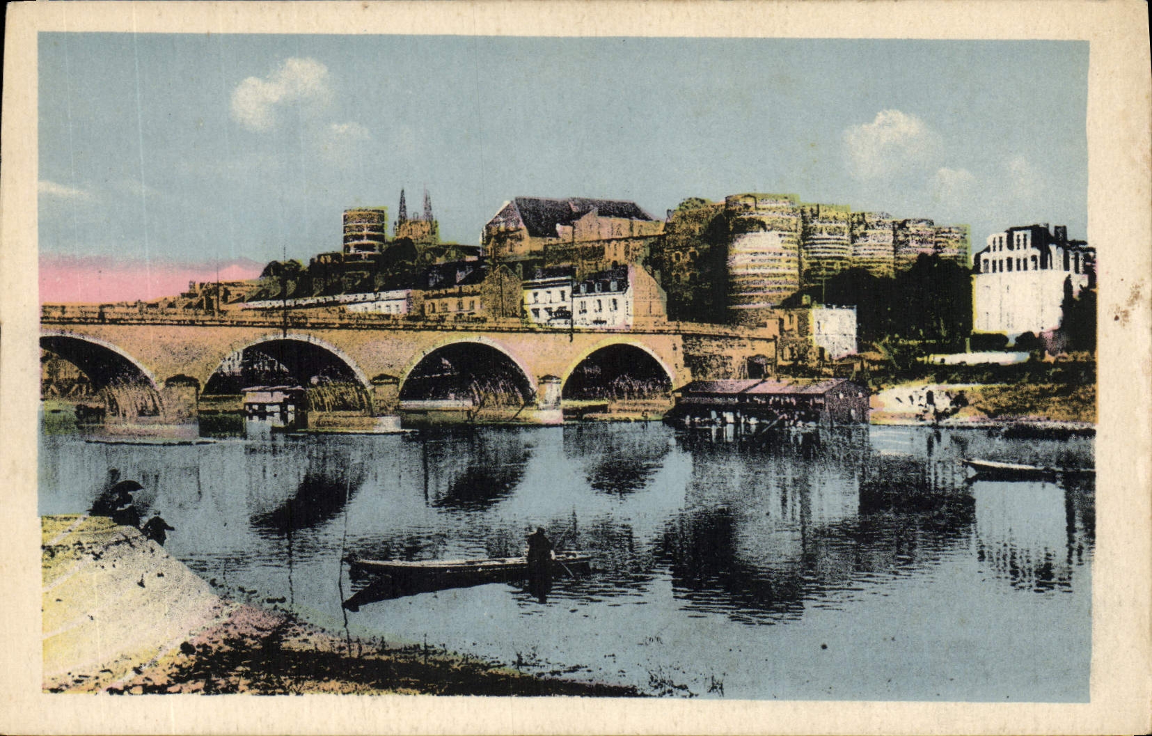 CPA Angers Panorama Sur La Maine Et Le Chateau
