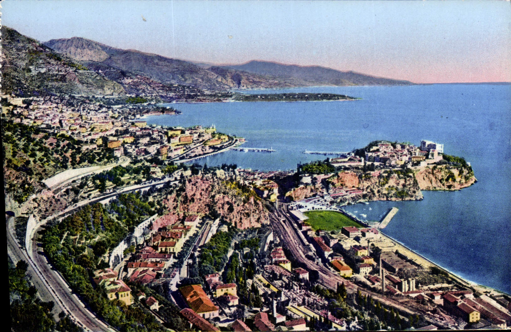 CPA Monaco Vue Generale De La Principaute