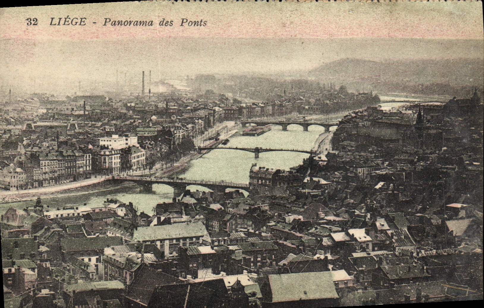 CPA Liege Panorama Des Ponts