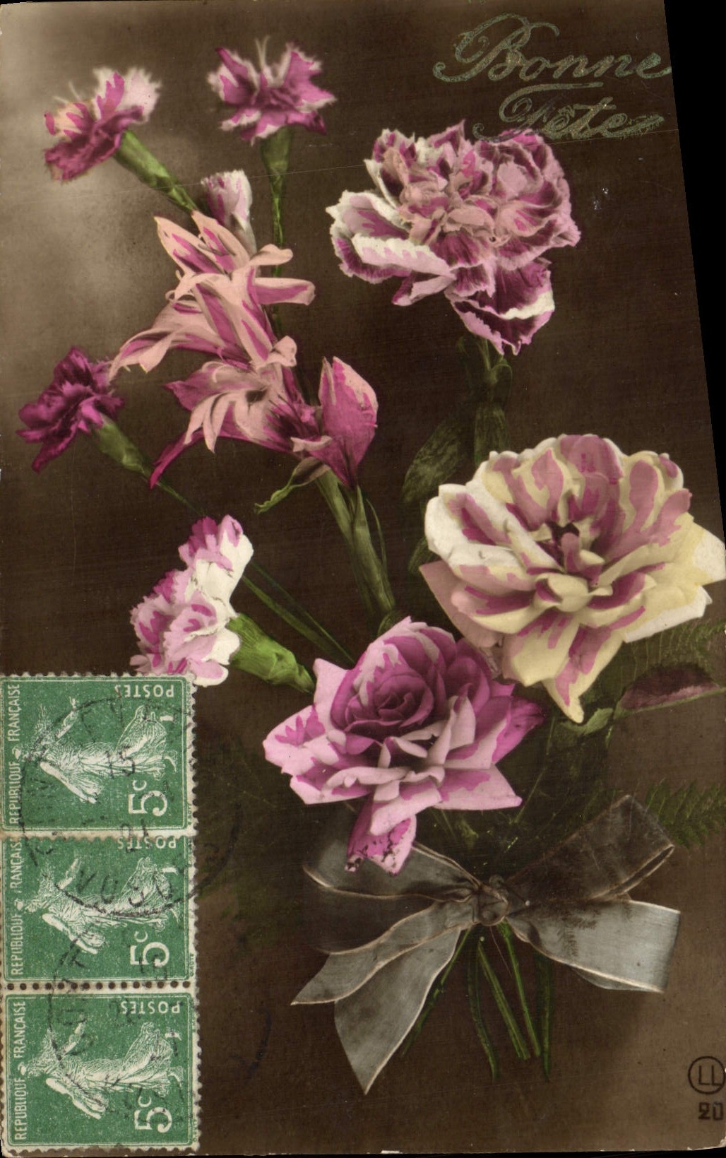 CPA Bonne Fete Fleurs