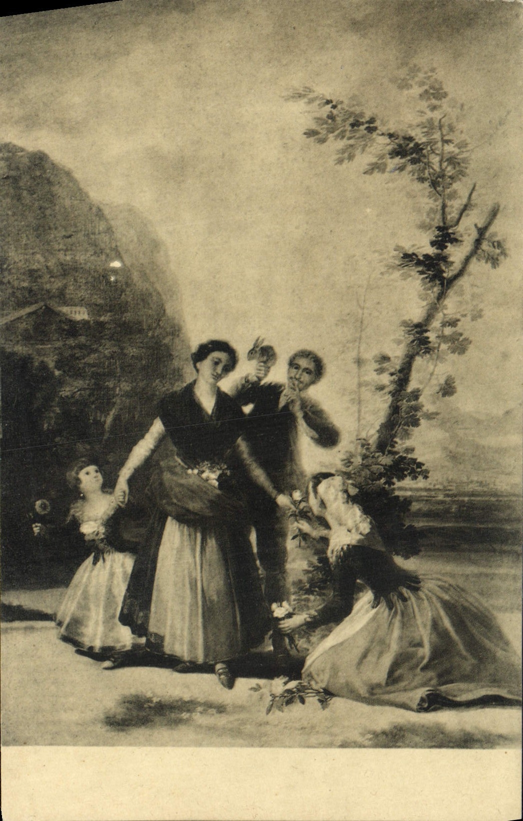 VINTAGE POSTCARD Tired Goya Floreras Museo Del Prado