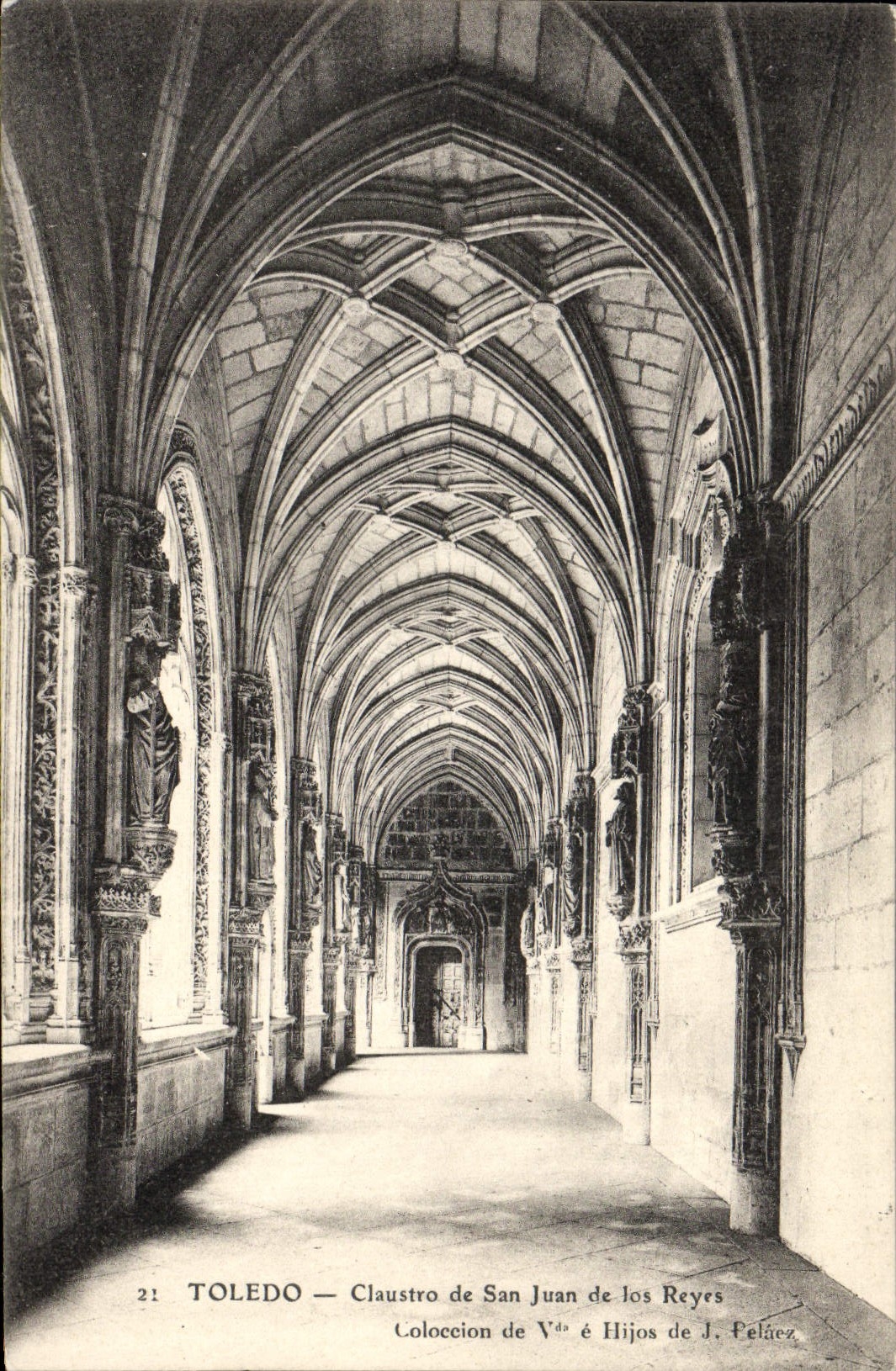 VINTAGE POSTCARD Toledo Claustro de San Juan of los Reyes