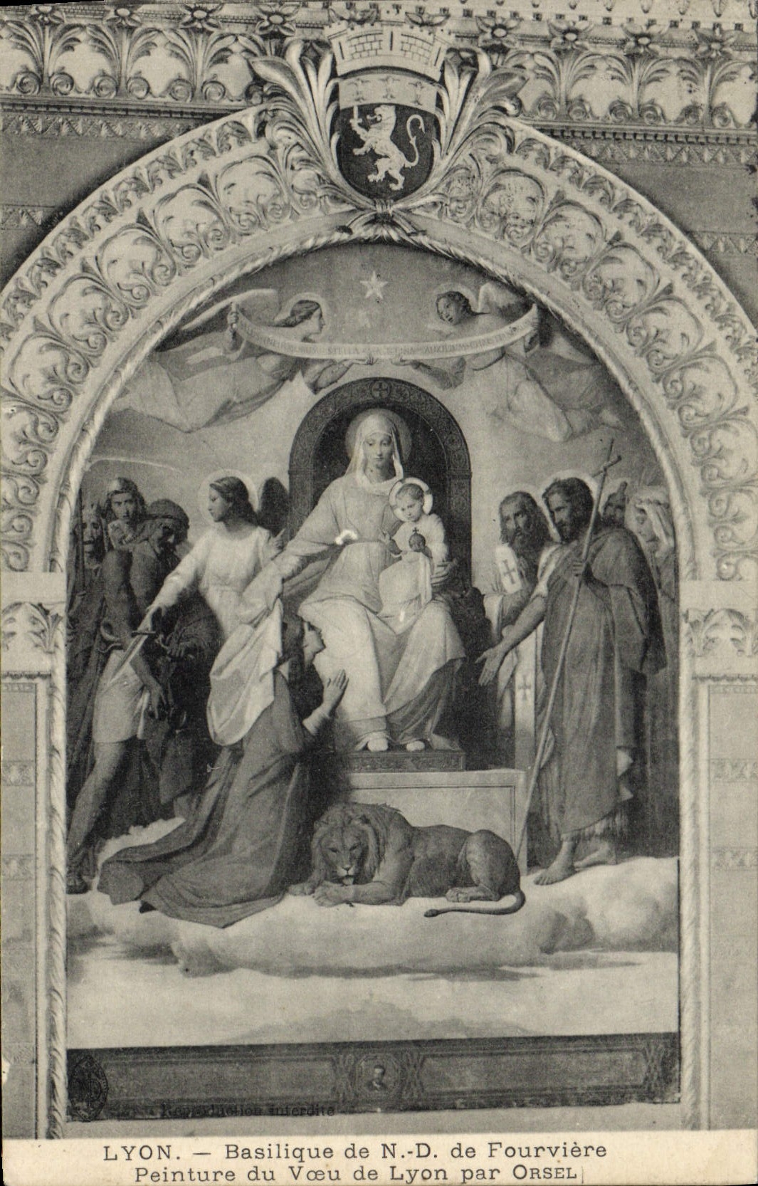CPA Lyon Basilique de Notre Dame De Fourviere Peinture du voeu de Lyon par Orsel