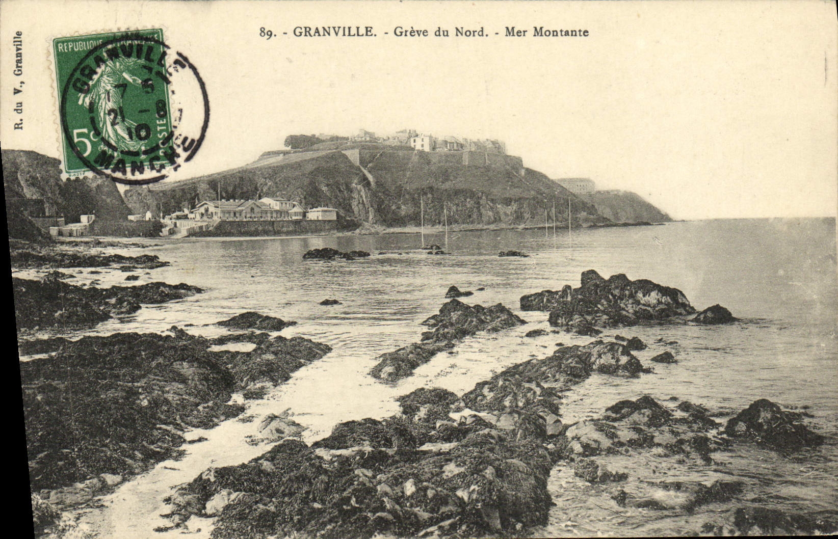 CPA Granville Greve Du Nord Mer Montante