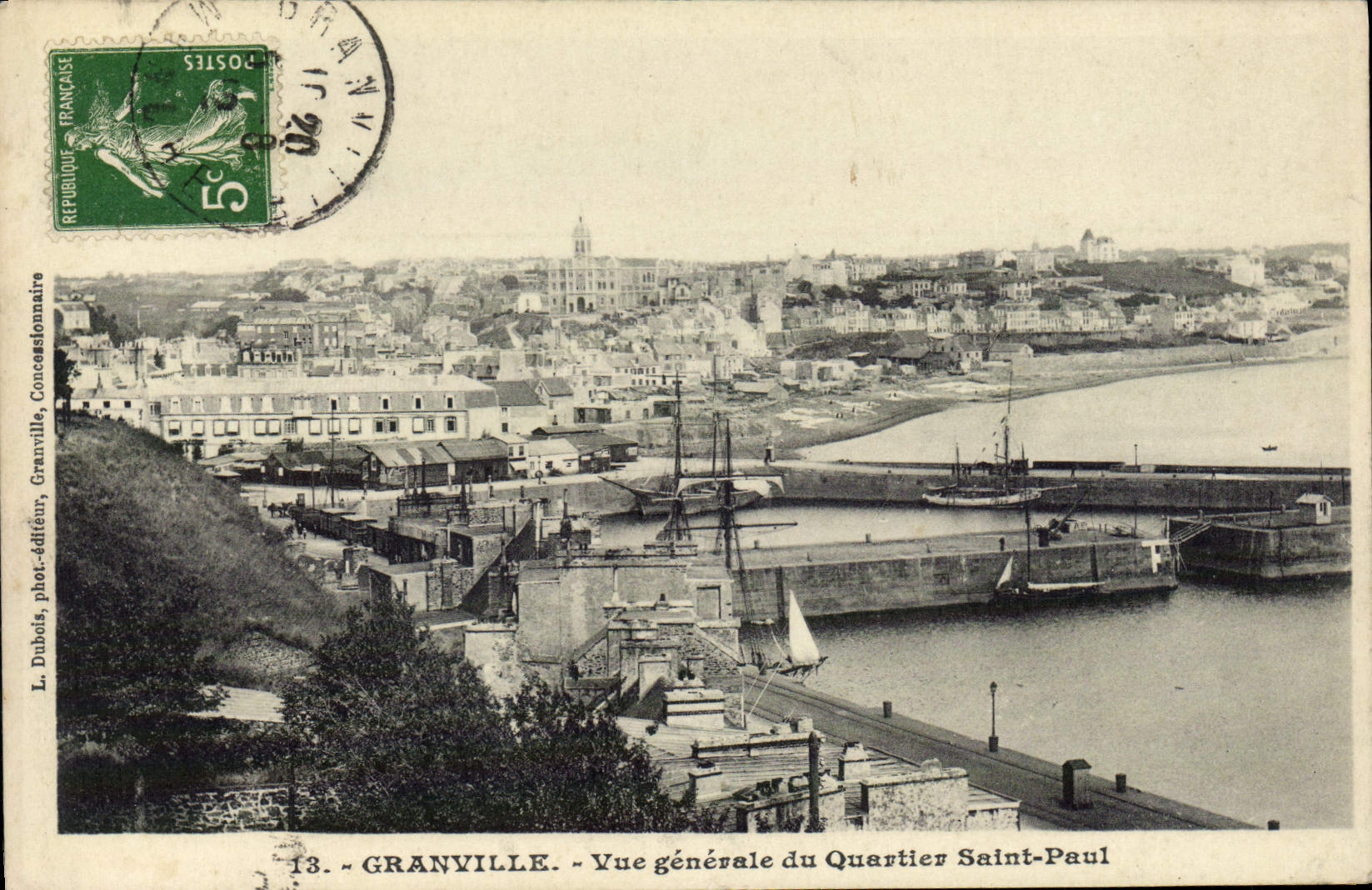 CPA Granville Vue Generale Du Quartier Saint Paul