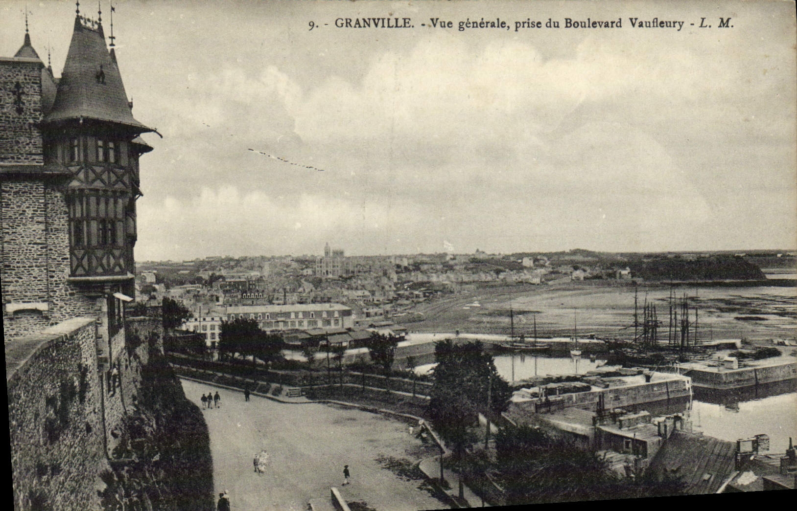 CPA Granville Vue Generale Prise Du Boulevard Vaufleury