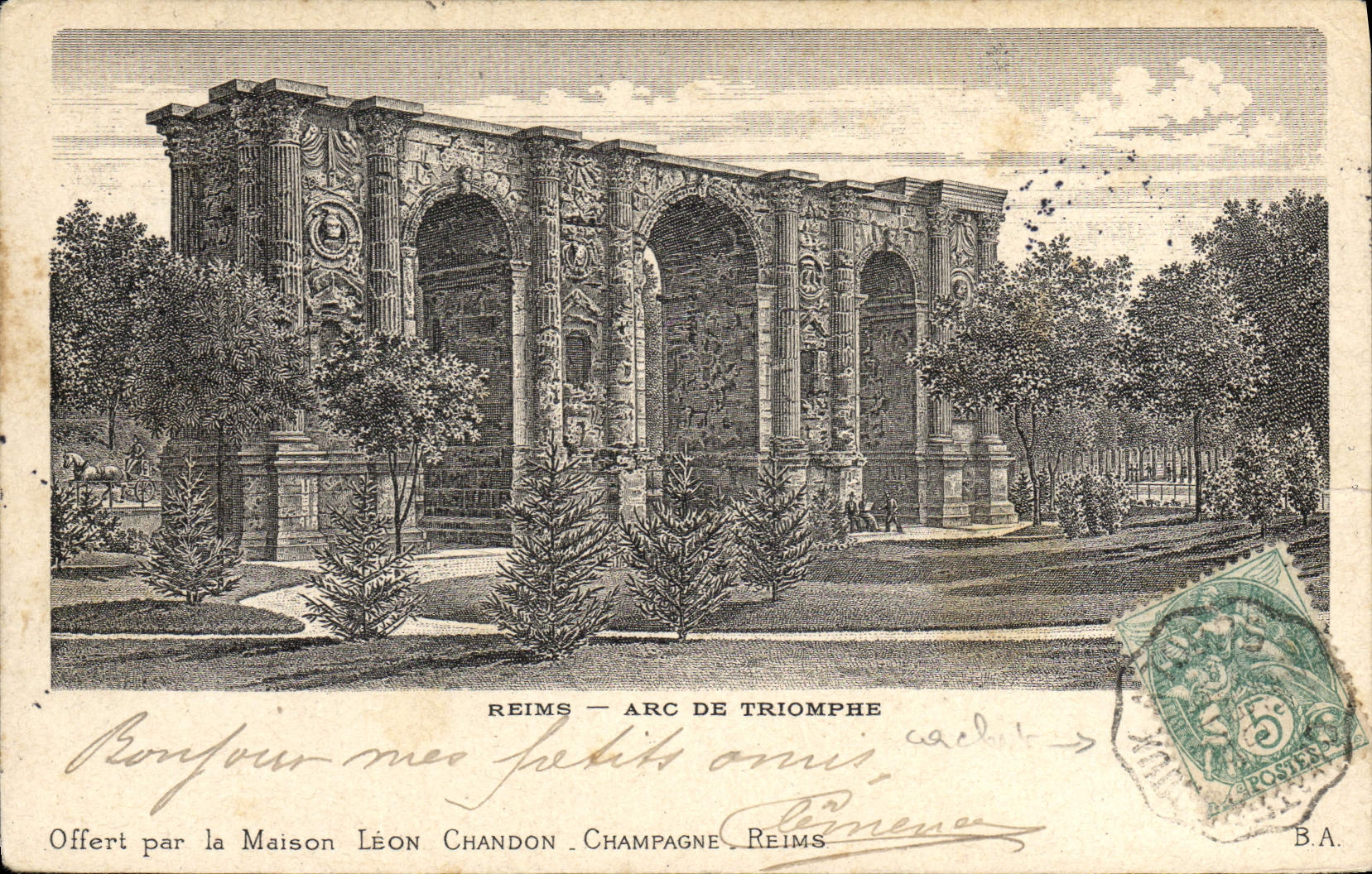 CPA Reims Arc De Triomphe