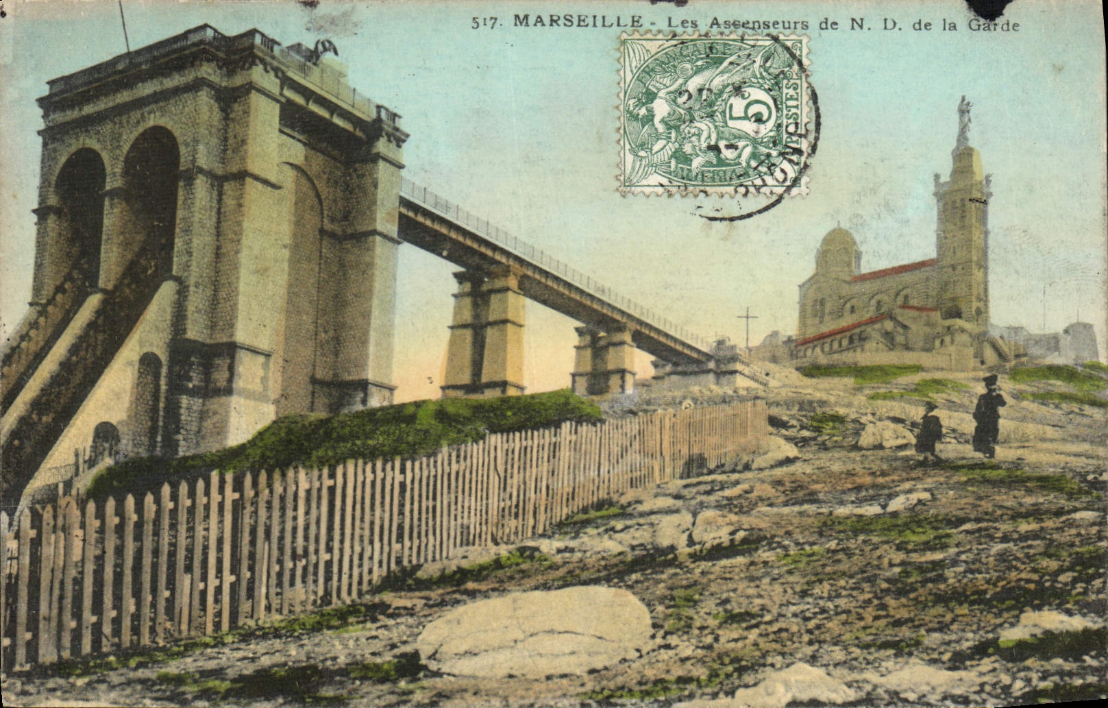 CPA Marseille Les ascenseurs de ND de la Garde