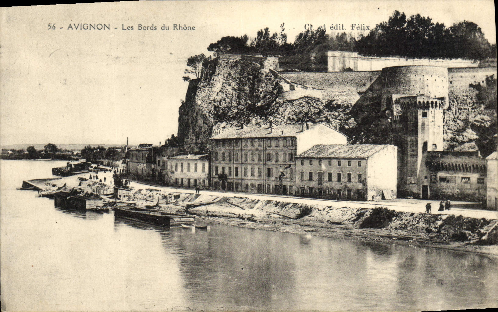 Bordes de Avignon de la POSTAL de la VENDIMIA del Rhone