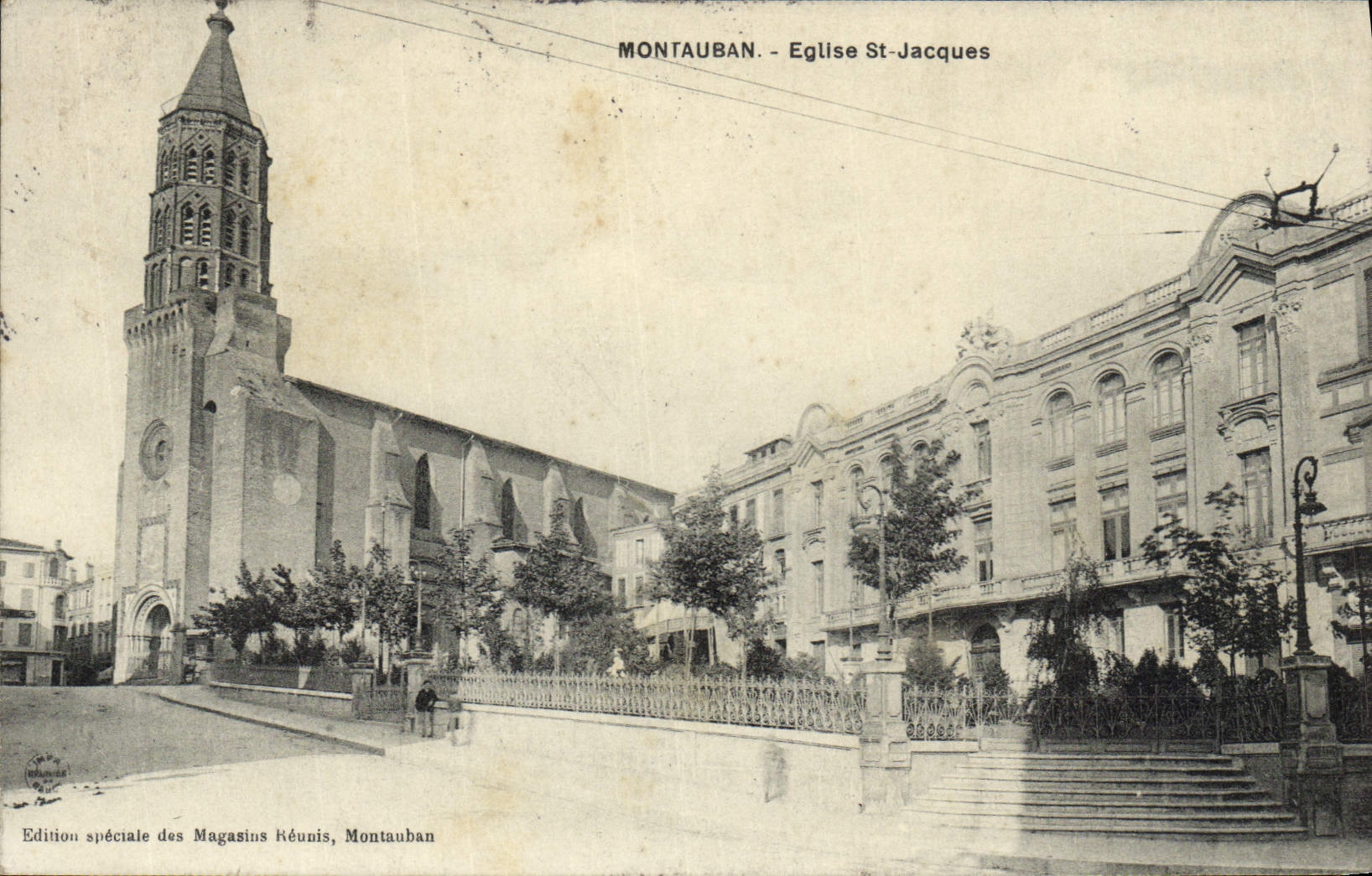 VINTAGE POSTCARD Montauban Church St Jacques