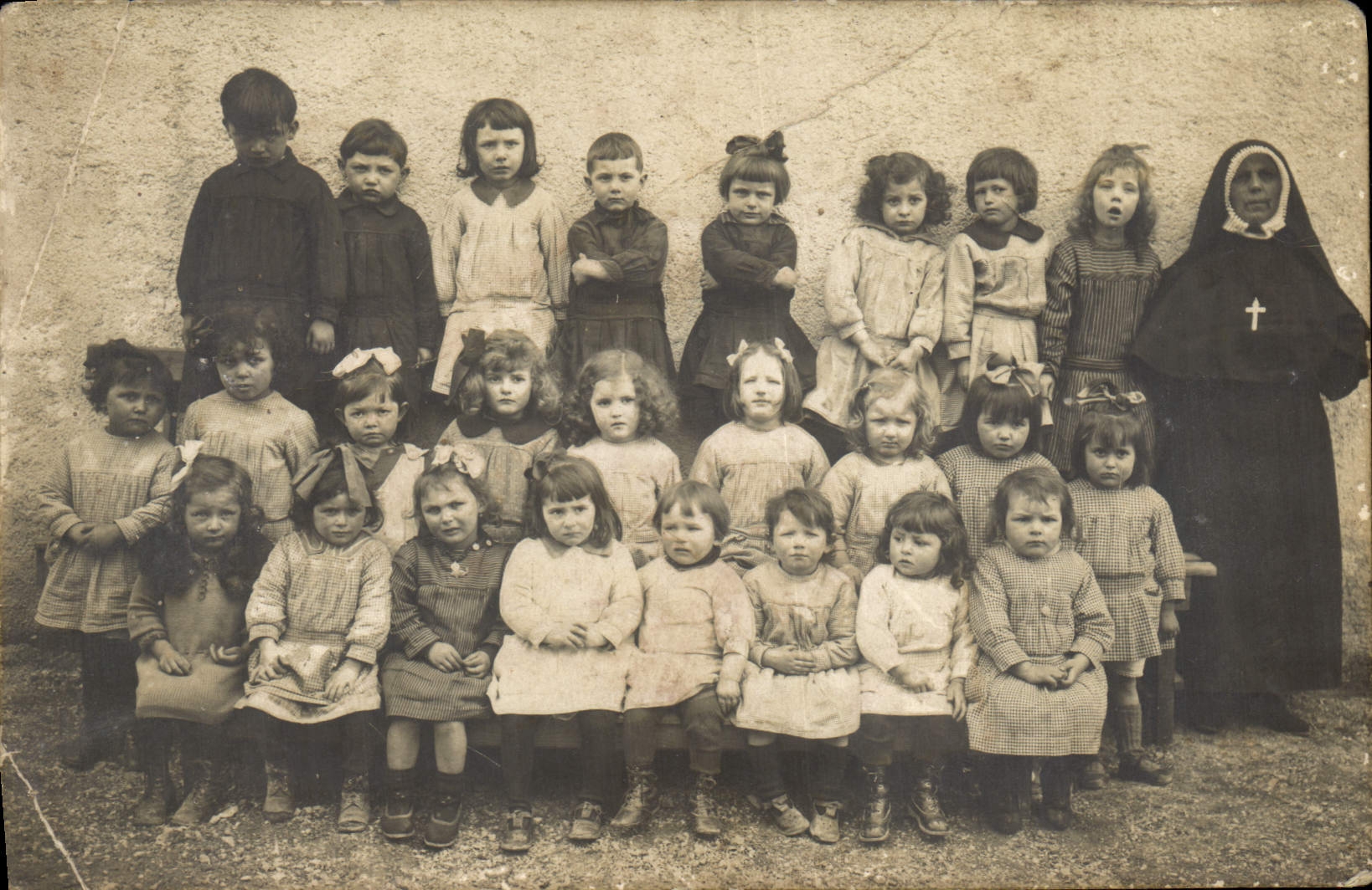 Real photo Children religious School Folklore