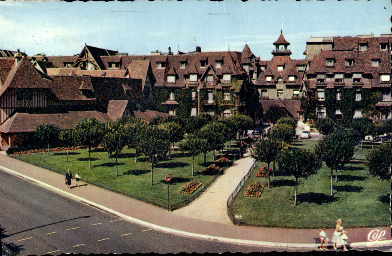 MODERN CARD Deauville the Flowered Beach Normandy Hotel