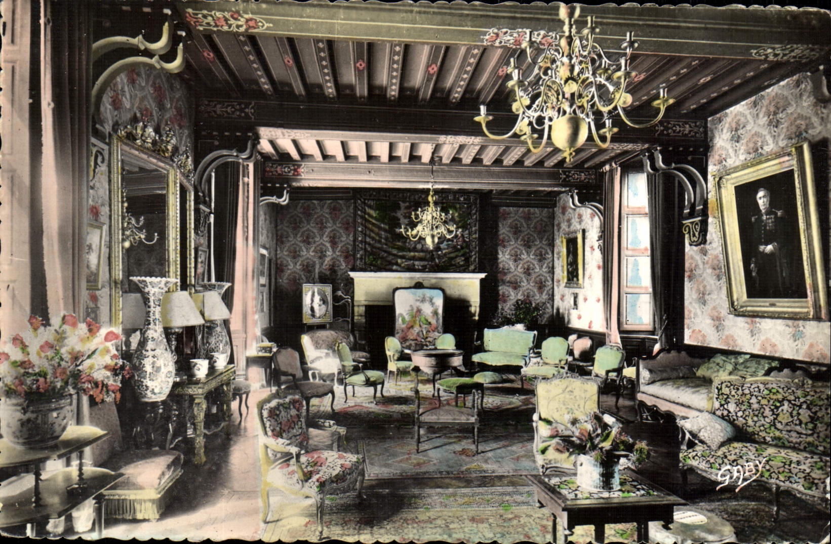 CPM Chateau de Bienassis en Erquy La grand salon 