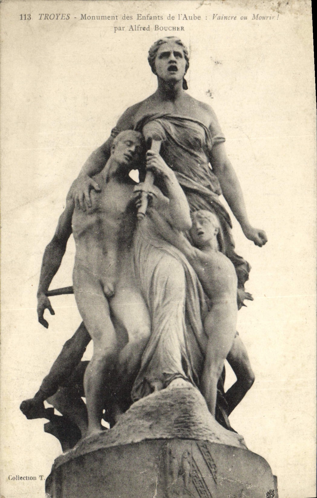 CPA Troyes Monument des Enfants de I'Aube Vaincre ou mourir Alfred Boucher