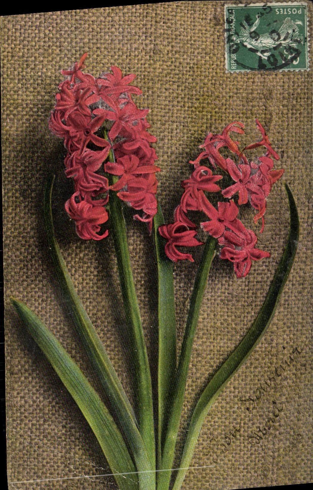 CPA Bonne Annee Fleurs 