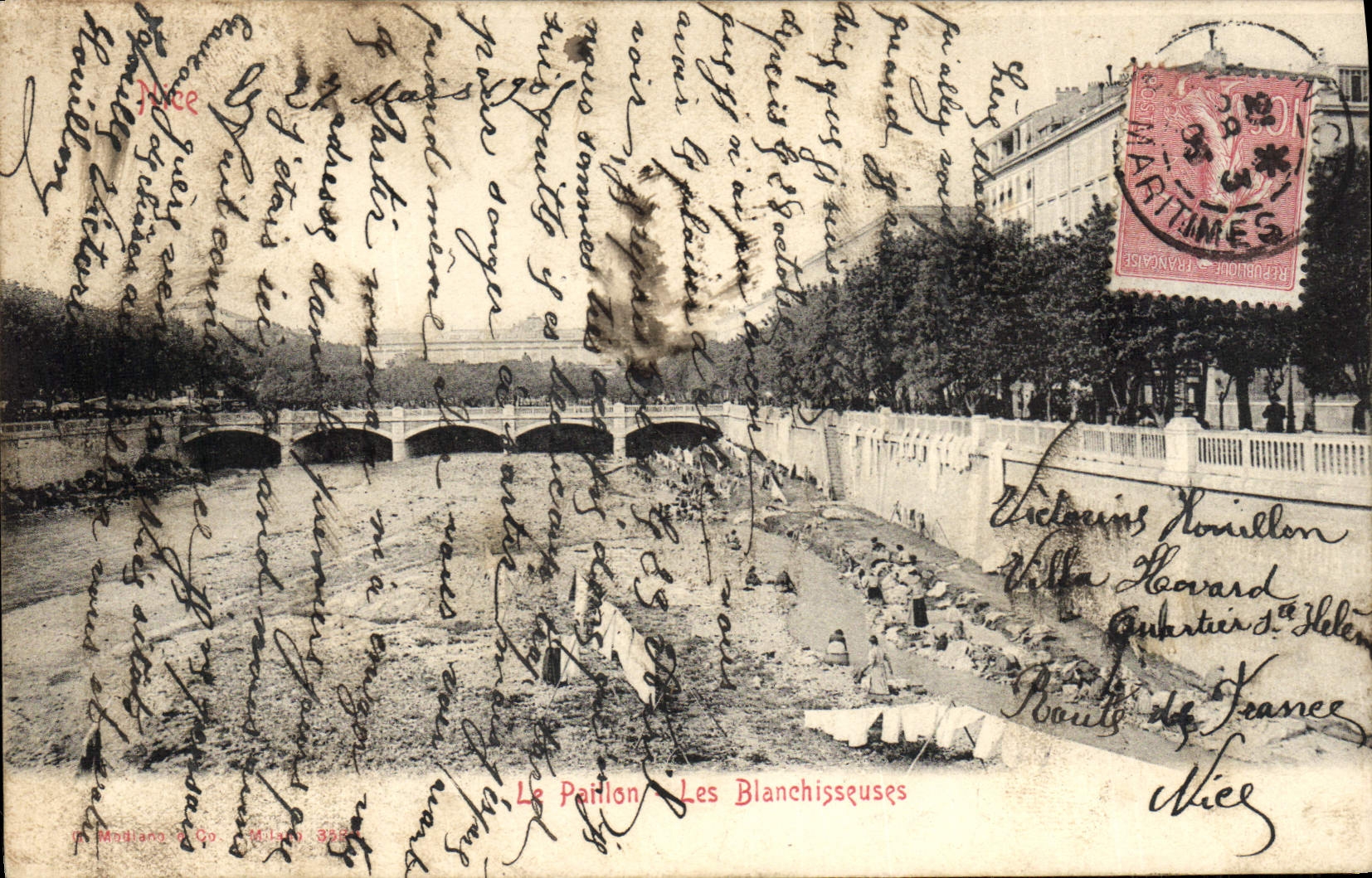 VINTAGE POSTCARD Nice the Spangle Washing machines