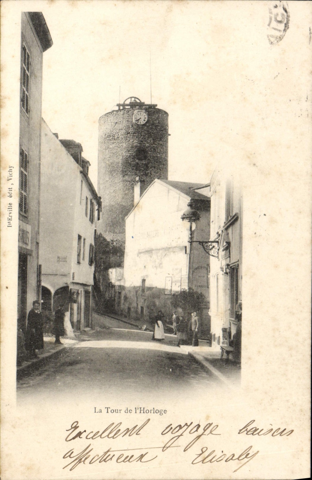 VINTAGE POSTCARD the Tower of I' Horloge Vichy