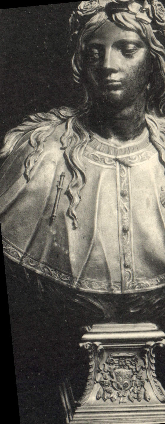 VINTAGE POSTCARD Ochavo Busto De Plata Santa Rosaifa Of P Siglo XVII