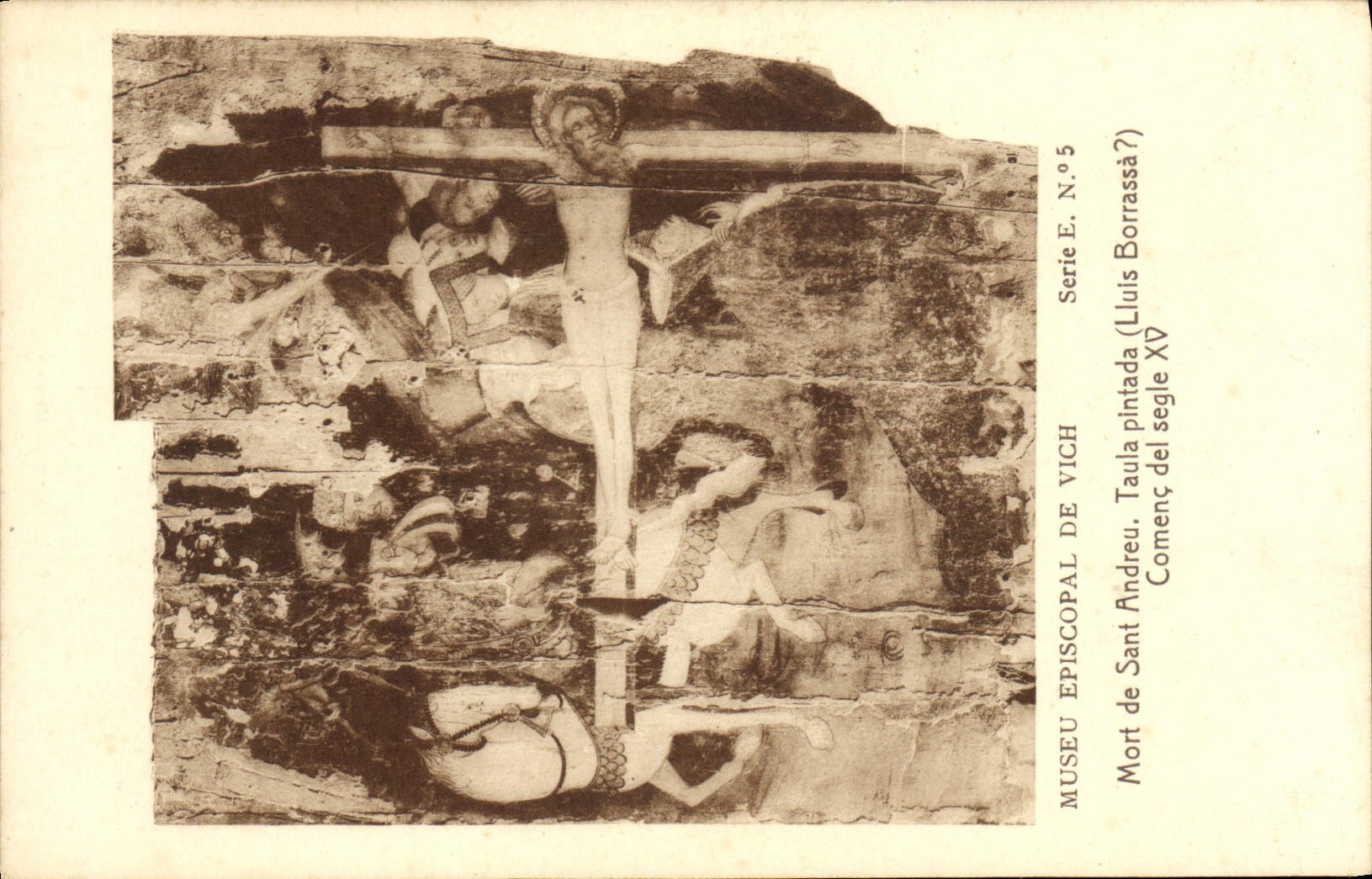 VINTAGE POSTCARD Episcopal Museu De Vich Dead of Sant Andreu Taula Pintada Comenc Del Segle XV