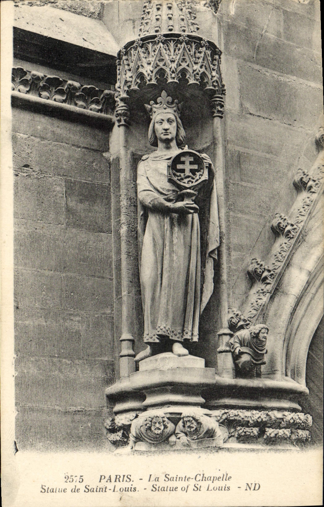 VINTAGE POSTCARD Paris Sainte the Vault Rules Of Saint Louis