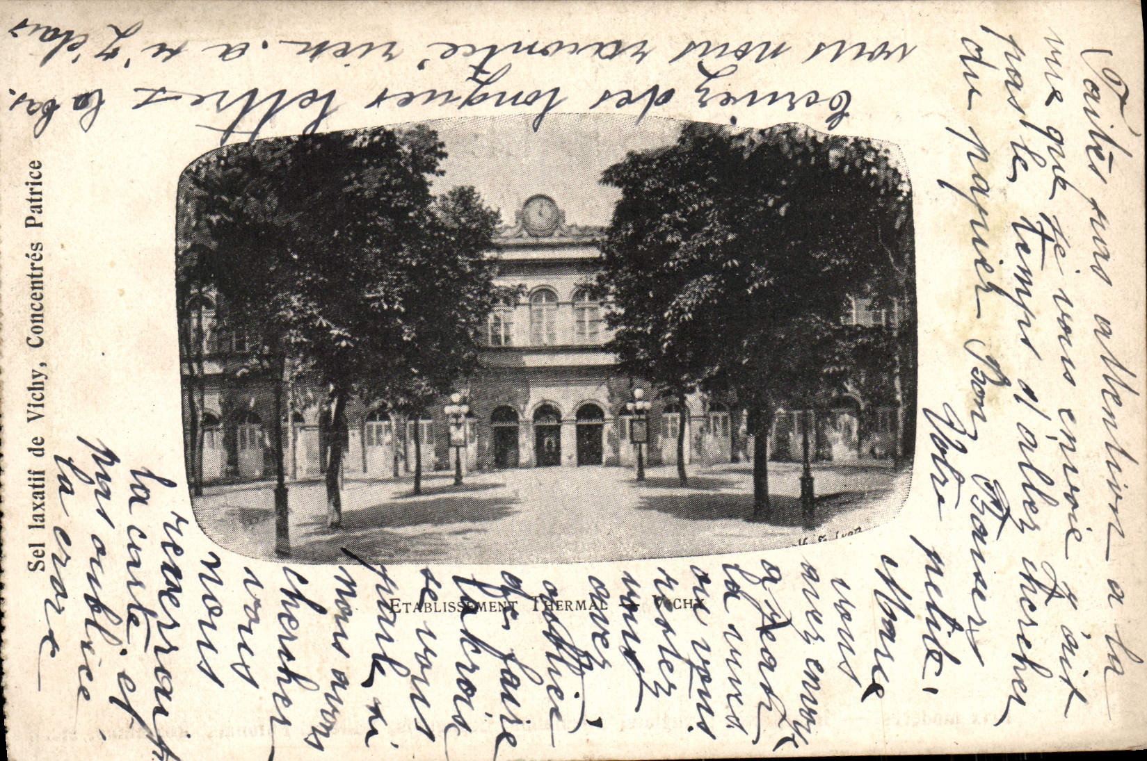 VINTAGE POSTCARD Hydropathic establishment of Vichy