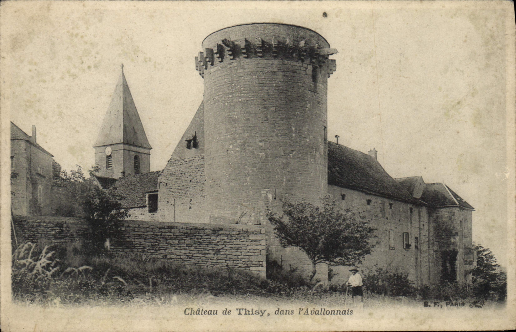 VINTAGE POSTCARD Castle De Thisy In avallonnais